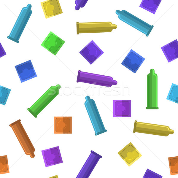 Set of Colored Condoms Stock photo © Valeo5