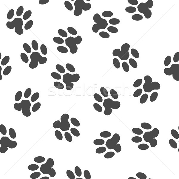 Seamless Cat Animal Paw Pattern Stock photo © Valeo5