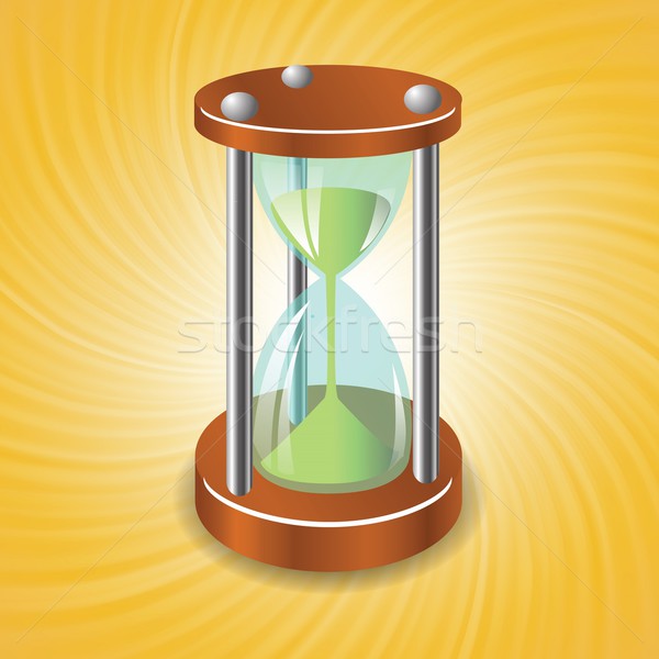 Coloré illustration soleil vague horloge fond [[stock_photo]] © Valeo5