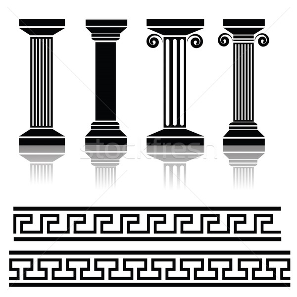 Anciens colonnes illustration design art peinture [[stock_photo]] © Valeo5