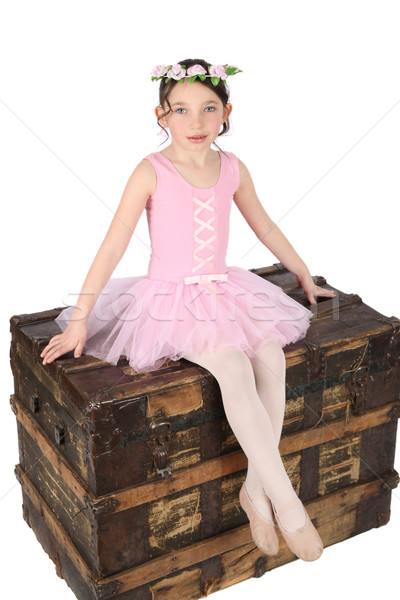 Ballet nina morena blanco rosa Foto stock © vanessavr