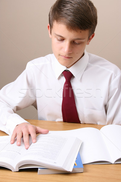 Adolescent occupés devoirs uniforme [[stock_photo]] © vanessavr