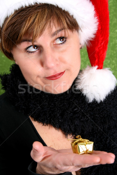 Noël dame maturité chapeau [[stock_photo]] © vanessavr