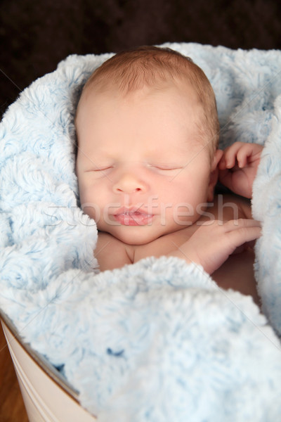 Bebek erkek sıcak mavi el Stok fotoğraf © vanessavr