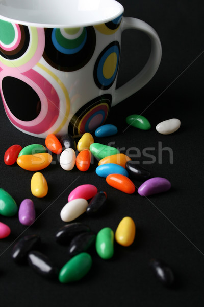 Jelly beans mug noir bleu rouge blanche [[stock_photo]] © vanessavr