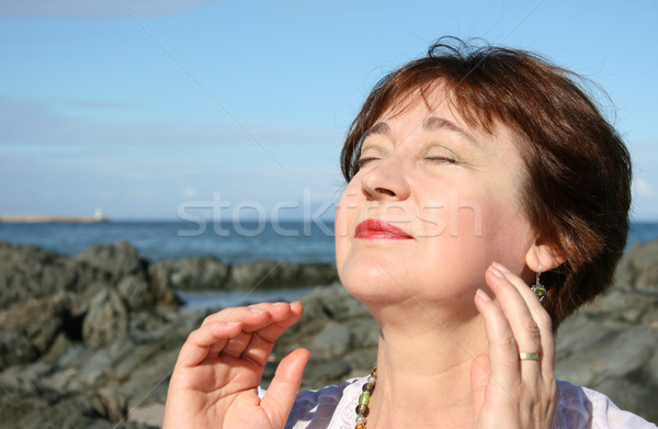 Lady on the beach Stock photo © vanessavr