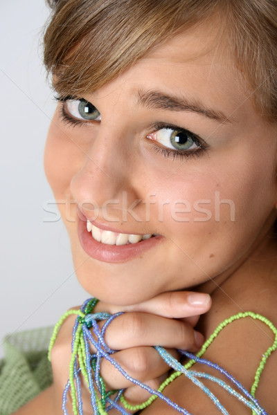 Foto d'archivio: Bella · teen · adolescente · femminile · angelica · faccia