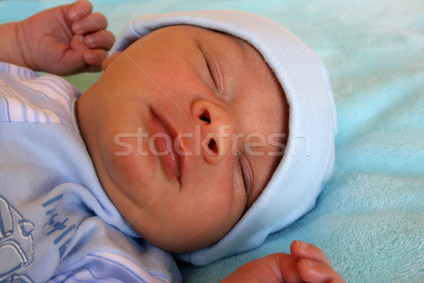 Uyku sıkı hafta eski bebek erkek Stok fotoğraf © vanessavr