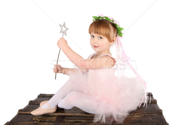 Ballet nina rosa blanco flores Foto stock © vanessavr