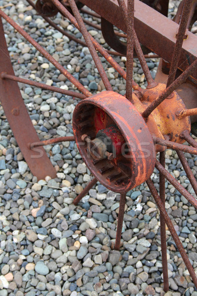 Roda enferrujado velho cinza cascalho Foto stock © vanessavr