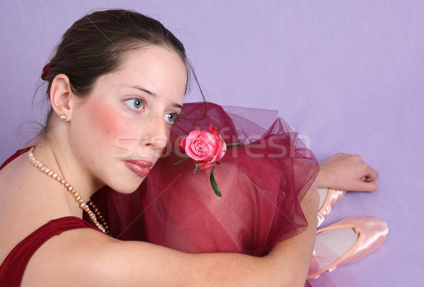 Ballet nina bailarín adolescente rosa Foto stock © vanessavr