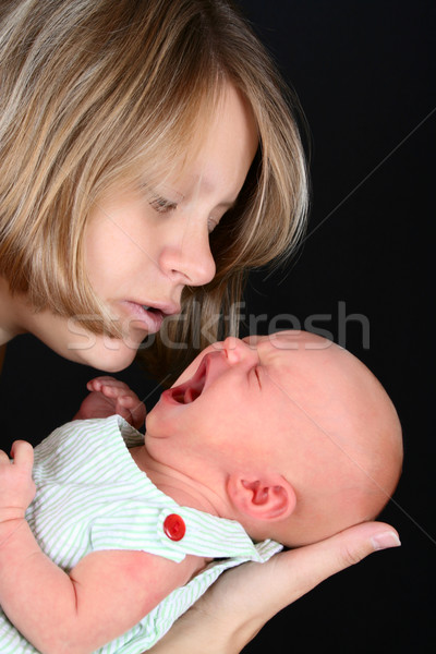 Stock foto: Neu · geboren · Baby · schönen · Mutter · Mädchen