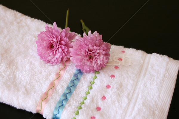 Hand Towel with pink Stock photo © vanessavr