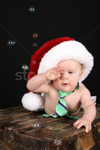 Foto d'archivio: Natale · baby · bella · antichi · faccia · rosso