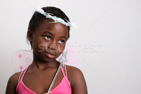 Roze fairy jong meisje kostuum Stockfoto © vanessavr