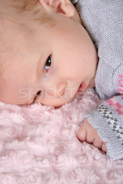 Mooie roze deken baby kind Stockfoto © vanessavr