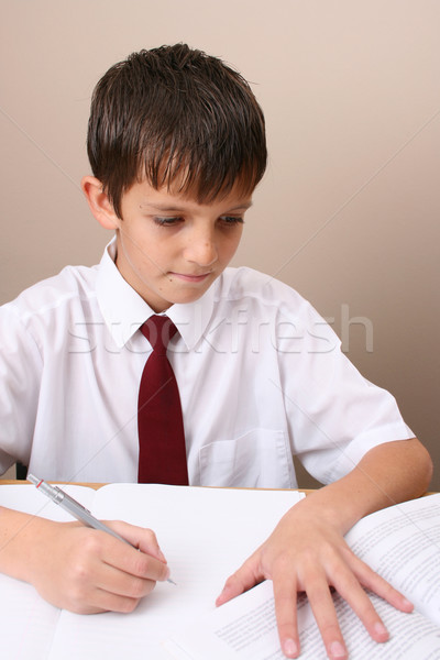 Adolescent occupés devoirs uniforme [[stock_photo]] © vanessavr