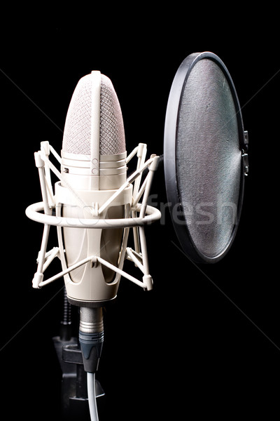 профессиональных студию микрофона черный музыку Сток-фото © vankad