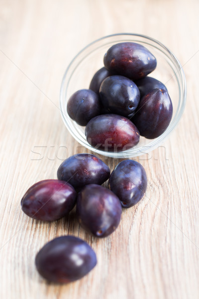 Plums in a bowl Stock photo © vankad