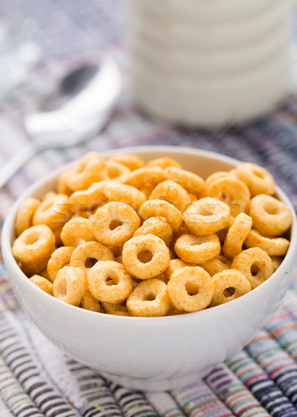 Bowl of honey corn rings Stock photo © vankad