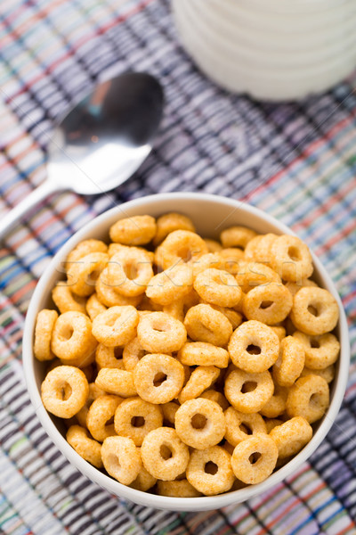 Bowl of honey corn rings Stock photo © vankad