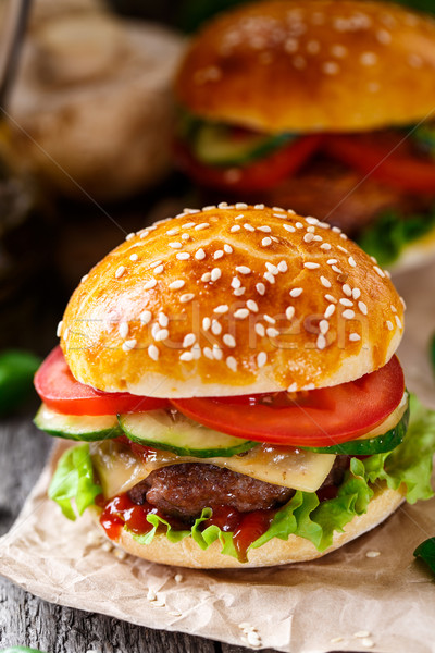 Beef burger Stock photo © vankad