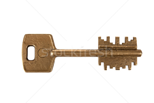 Chiave della porta isolato bianco sicurezza chiave ruggine Foto d'archivio © vankad