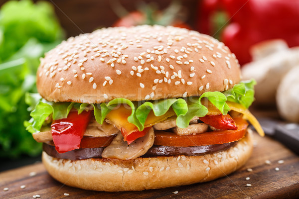 Vegetarian burger Stock photo © vankad