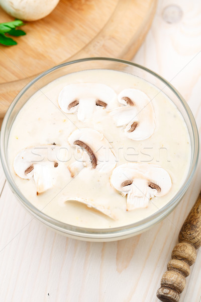 Mushroom cream soup Stock photo © vankad