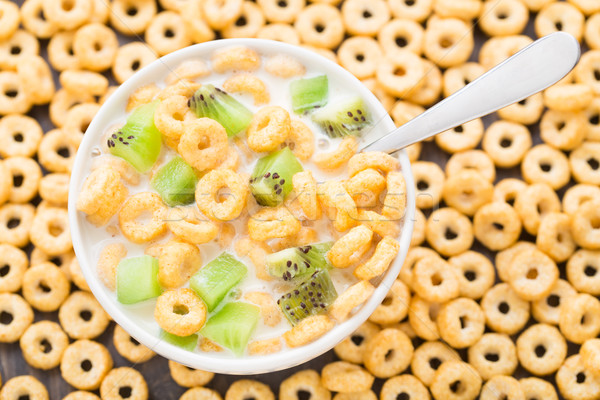 Bowl of honey corn rings Stock photo © vankad