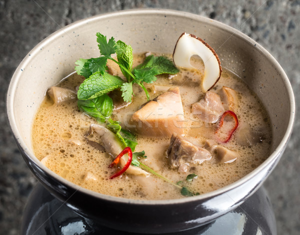 Thai Chicken Coconut Soup Stock photo © vankad