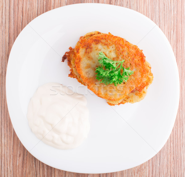 Delicious potato pancakes Stock photo © vankad