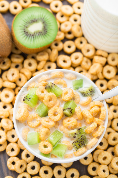 Bowl of honey corn rings Stock photo © vankad