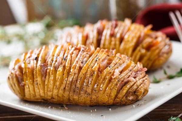 Stockfoto: Kruiden · plaat · diner · vlees · lunch