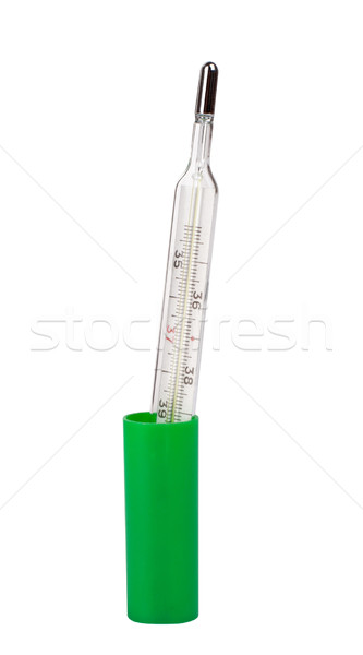 Hőmérő öreg higany fehér orvosi egészség Stock fotó © vankad