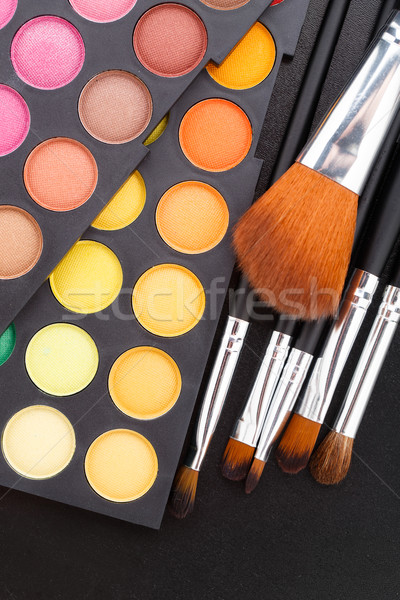 Makeup brushes and shadows Stock photo © vankad