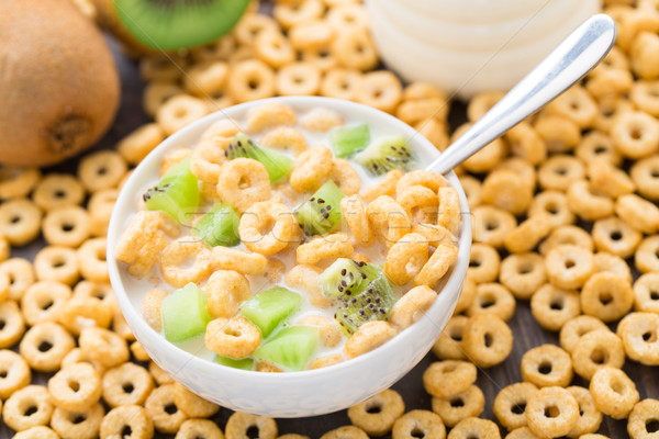 Bowl of honey corn rings Stock photo © vankad