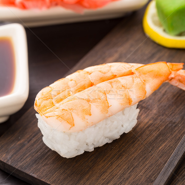 Nigiri sushi with shrimp Stock photo © vankad