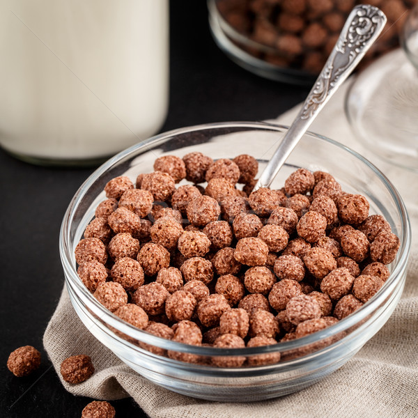 Chocolate cereales saludable desayuno tazón Foto stock © vankad