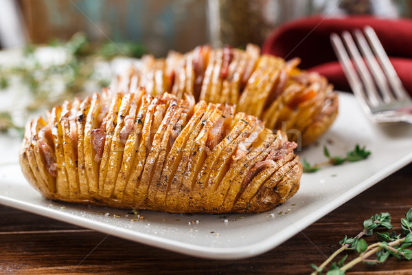 Hasselback potatoes Stock photo © vankad