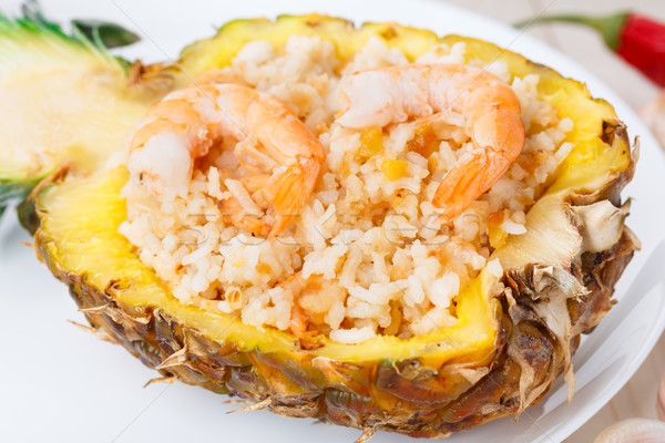 Pineapple fried rice Stock photo © vankad