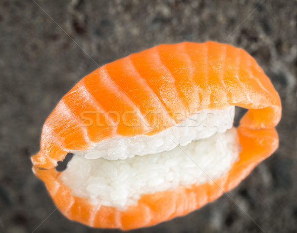 Nigiri sushi with salmon Stock photo © vankad