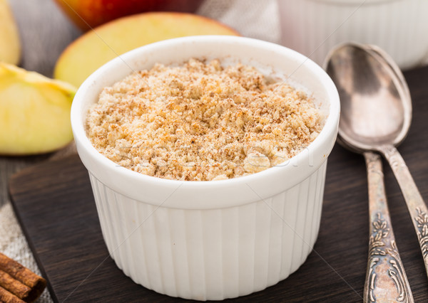 Apple crumble dessert Stock photo © vankad