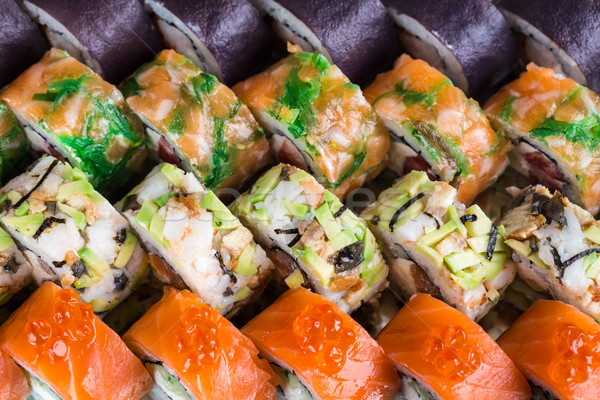Stok fotoğraf: Sushi · dört · farklı · gıda