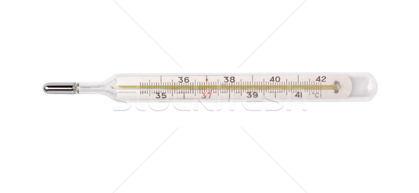 Hőmérő öreg higany fehér orvosi egészség Stock fotó © vankad