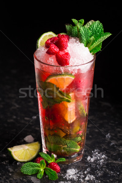 Raspberry Mojito on a table Stock photo © vankad