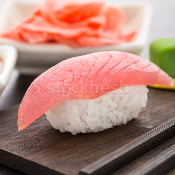 Stock photo: Nigiri sushi with tuna