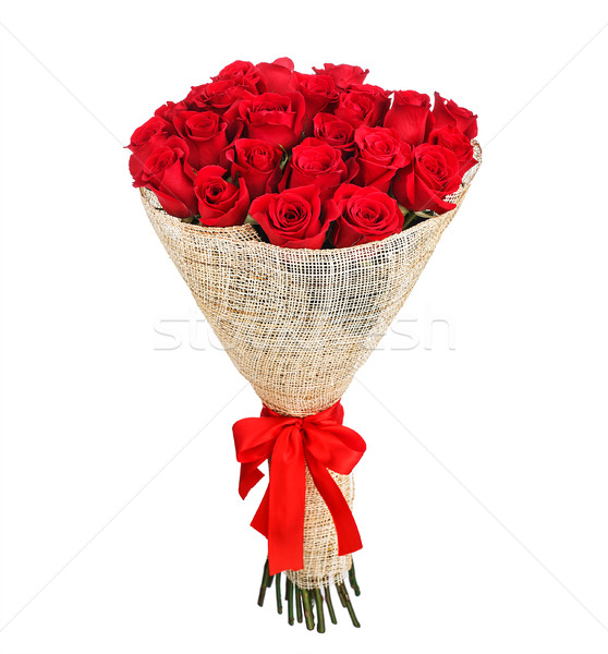 Flower bouquet of red roses Stock photo © vankad