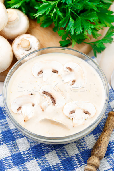 Mushroom cream soup Stock photo © vankad