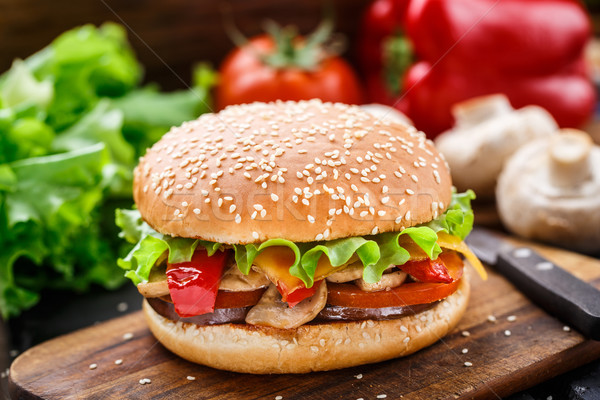 Vegetarian burger Stock photo © vankad